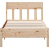  Okvir kreveta s uzglavljem 100 x 200 cm od masivne borovine | shoptok.hr