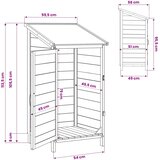  Vrtna Šupa Prirodna 59 x 56 x 113,5 cm Konstruirano drvo | shoptok.hr
