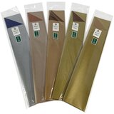  OKRASNI PAPIR TISSUE 50X75CM PK6 CARTOTECNICA ROSSI Z8017 METALIK ZLATO-RJAV BLISTER. Slike