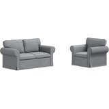 SOFA 2 pcs Svijetlo siva Metal | shoptok.hr