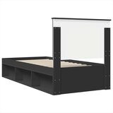  Okvir za krevet Crna 100 x 200 cm Čvrsto borovo drvo | shoptok.hr