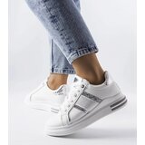 Gemre White sneakers adorned with rhinestones Xarles | Shoptok.si