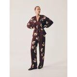 Reserved Hlače od viskoze - tamnoljubičasto | shoptok.hr