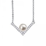 Oliver Weber ženski Point Pearl Crystal Lančić Sa Belim Swarovski Perla Priveskom Cene