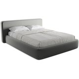 Makamii Sivi tapecirani bračni krevet s prostorom za odlaganje s podnicom 160x200 cm Kiana – | shoptok.hr