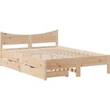 vidaXL Okvir za krevet s ladicama 140x200 cm od borovine | shoptok.hr