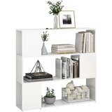 vidaXL Ormarić za knjige / pregrada visoki sjaj bijeli 100x24x94 cm | shoptok.hr