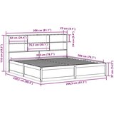 vidaXL Okvir kreveta bez madraca voštano smeđi 200x200 cm od borovine | shoptok.hr