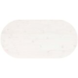  Ploča za stol bijela 100x50x2,5 cm od masivne borovine ovalna | Eponuda.com