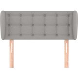  Vzglavje z ušesi svetlo sivo 103x23x78/88 cm blago, (20739507) | Shoptok.si