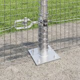vidaXL varjena žičnata ograja s 13 flanged stebri 0.5x100 m galvanizirano jeklo | Shoptok.si