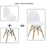 LEMON Set plastičnih trpezarijskih stolica 4 kom Aurora bela 25-KS005SET | Eponuda.com