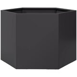  Vrtna sadilica crna šesterokutna 69x60x45 cm čelična | shoptok.hr