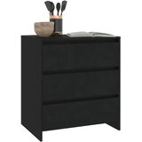  Komoda crna 70 x 41 x 75 cm od konstruiranog drva | shoptok.hr