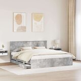  Okvir za krevet s ladicama Betonski sivi 180 x 200 cm - Beton siva 180 x 200 cm | shoptok.hr