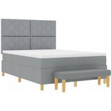  Krevet s opruga kutije Svjetlosiva 200 x 140 cm tkanina | shoptok.hr