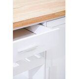 Premier Housewares Kolica za posluživanje na kotačima od masivnog kaučuka 48x105 cm Frankfurt – | shoptok.hr