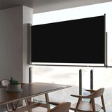 vidaXL Zložljiva stranska tenda za teraso 80x300 cm črna | Shoptok.si