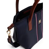 Tommy Hilfiger Ročna torbica temno modra / karamel / živo rdeča / bela | Shoptok.si
