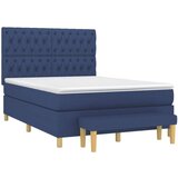  Krevet s oprugama i madracem plavi 140x200 cm od tkanine | shoptok.hr