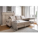 Miuform Bež sklopiva kutna garnitura od samta (s desnim kutom) Lofty Lilly – | shoptok.hr