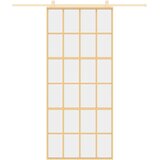  Klizna vrata zlatna 90 x 205 cm prozirno staklo ESG i aluminij | shoptok.hr