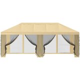  Pokrov za gazebo s bočnim zidovima 6 x 3 m Krem Poliester 190 | shoptok.hr