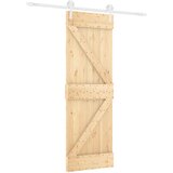  Klizna vrata Prirodna i bijela 70 x 210 cm Čvrsta borovina Smeđa 183 x 5.5 x 210 cm | shoptok.hr