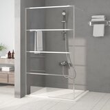 vidaXL Pregrada za tuš srebrna 115x195 cm prozorno ESG steklo Cene