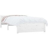  Okvir za krevet od masivnog drva bijeli 100 x 200 cm | shoptok.hr