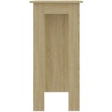  Barski stol s policom boja hrasta 102 x 50 x 103,5 cm drveni | Shoptok.si