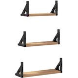  Polica na zidu Zidne s pohranom 3 pcs Dimni hrast | shoptok.hr