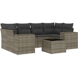 vidaXL 7-dijelni set vrtnih sofa sivi od poliratana | shoptok.hr