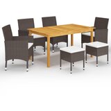 vidaXL 7-dijelni vrtni blagovaonski set smeđi | shoptok.hr