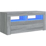 TV ormarić s LED svjetlima boja sivog hrasta sonome 90x35x40 cm | shoptok.hr