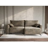 Maison de Rêve Smeđa sklopiva/s prostorom za odlaganje kutna garnitura od šenila (s desnim kutom/s ležaljkom) Leon – | shoptok.hr
