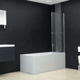  Zložljiva pregrada za tuš z 2 paneloma ESG 120x140 cm, (21027877) | Shoptok.si