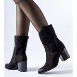 Gemre Black Suede Cowboy Boots Karino | Shoptok.si
