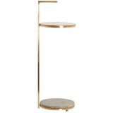 Light & Living Okrugao pomoćni stol s mramornom pločom ø 26 cm Leda – Cijene