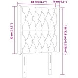  LED uzglavlje tamnozeleno 83x16x118/128 cm baršunasto | shoptok.hr