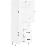  Visoka komoda bijela 69,5x34x180 cm konstruirano drvo | shoptok.hr
