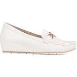 GOODIN White wedge loafers with gold decoration | Shoptok.si