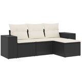  4-dijelni set vrtnih sofa od poliratana s jastucima crni | shoptok.hr