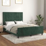  Za krevet s uzglavljem tamnozeleni 140x200 cm baršunasti | shoptok.hr