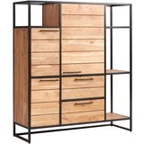 MID.YOU VISOKA KOMODA, črna, barve medu | Shoptok.si