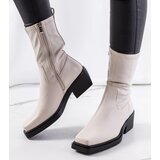 Gemre Beige heeled ankle boots Marisa Cene