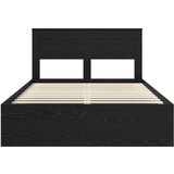  Konstrukcija postelje Črna 150 x 200 cm Masivno borovo les, (5000104470) | Shoptok.si