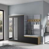 PKMebel Komplet za hodnik Emi 15 - artisan hrast/črn | Shoptok.si