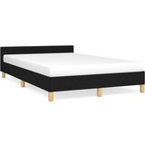 The Living Store Posteljni okvir z vzglavjem črn 120x200 cm blago - Posteljni Okvir Z Vzglavjem, (21525474) | Shoptok.si