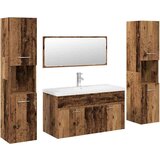  5-dijelni set kupaonskog namještaja od starog drveta | shoptok.hr